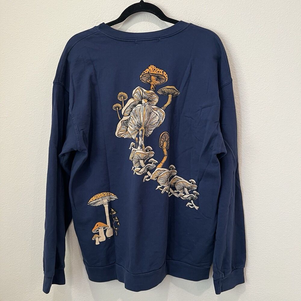 Urban Outfitters Project Social T Mushroom Lightweight Sweatshirt L/XL Festival - Picture 6 of 8
